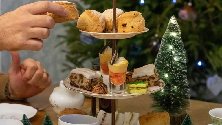 Festive Afternoon Tea at The Gardener's Cottage Tea Room, Tatton Park, Cheshire